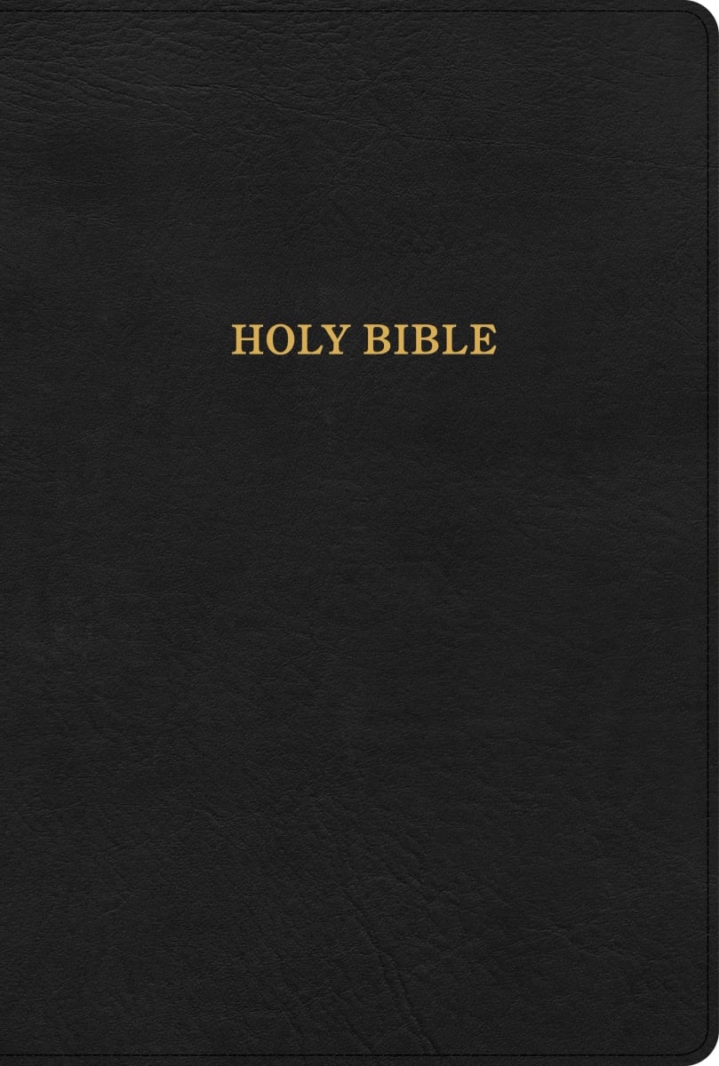 261905 KJV Large Print Thinline Bible - Black LeatherTouch