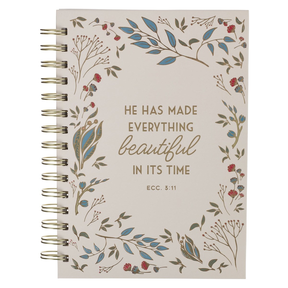348540 Journal Wirebound - Everything Beautiful Ecc. 3-11 Book - Ivory Floral
