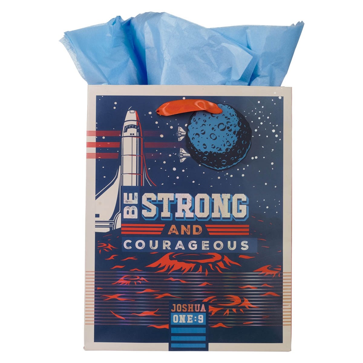 368576 Gift Bag - Medium - Strong & Courageous Josh. 1-9