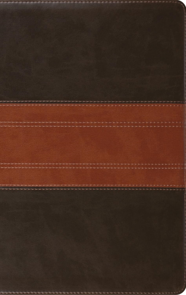 473829 ESV Giant Print Personal Size Bible - Forest & Tan Trail Design TruTone