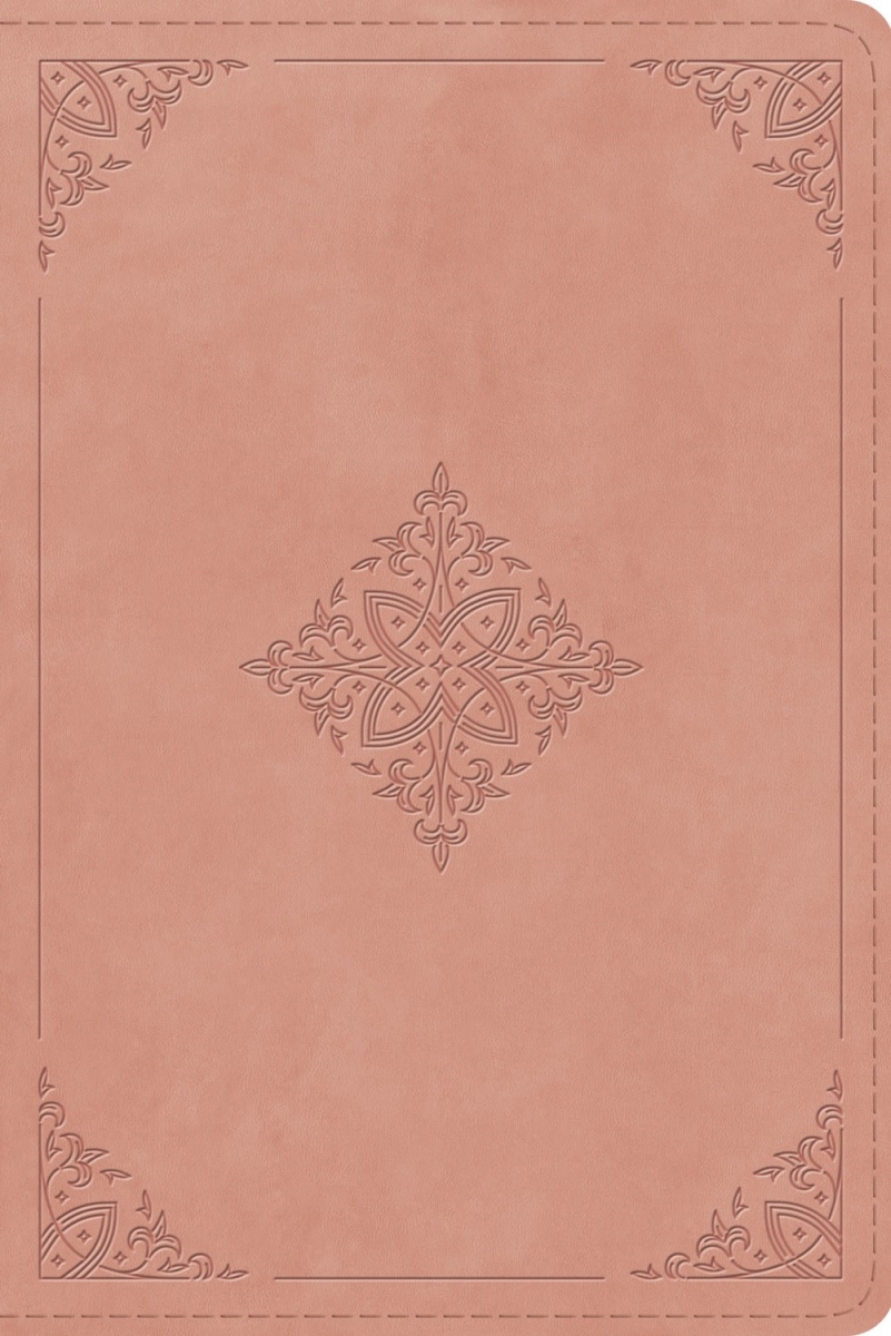 348415 ESV Personal Size Study Bible - Blush Rose Fleur - De - Lis Design TruTone