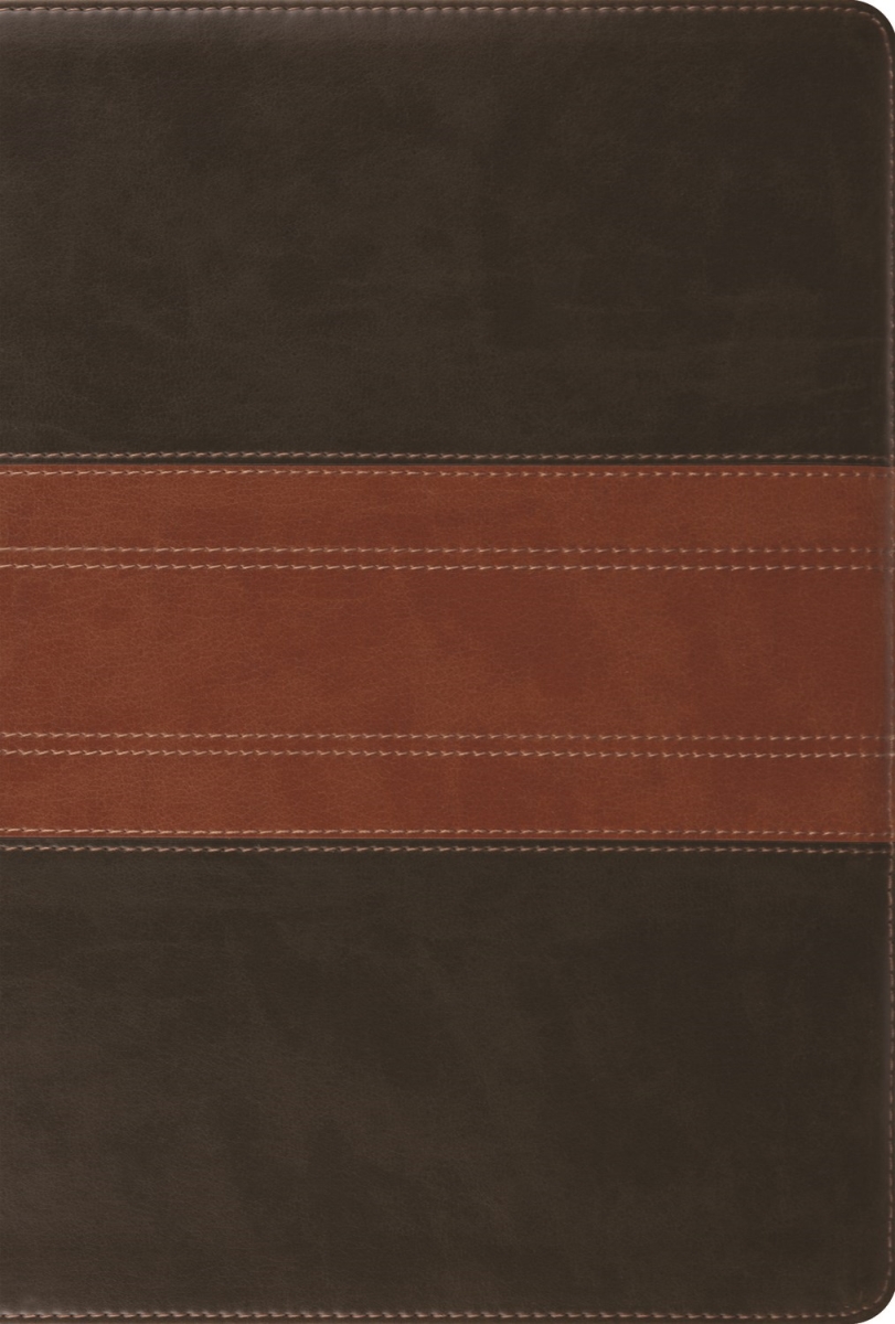 361555 ESV Mens Study Bible - Forest & Tan Trail Design TruTone