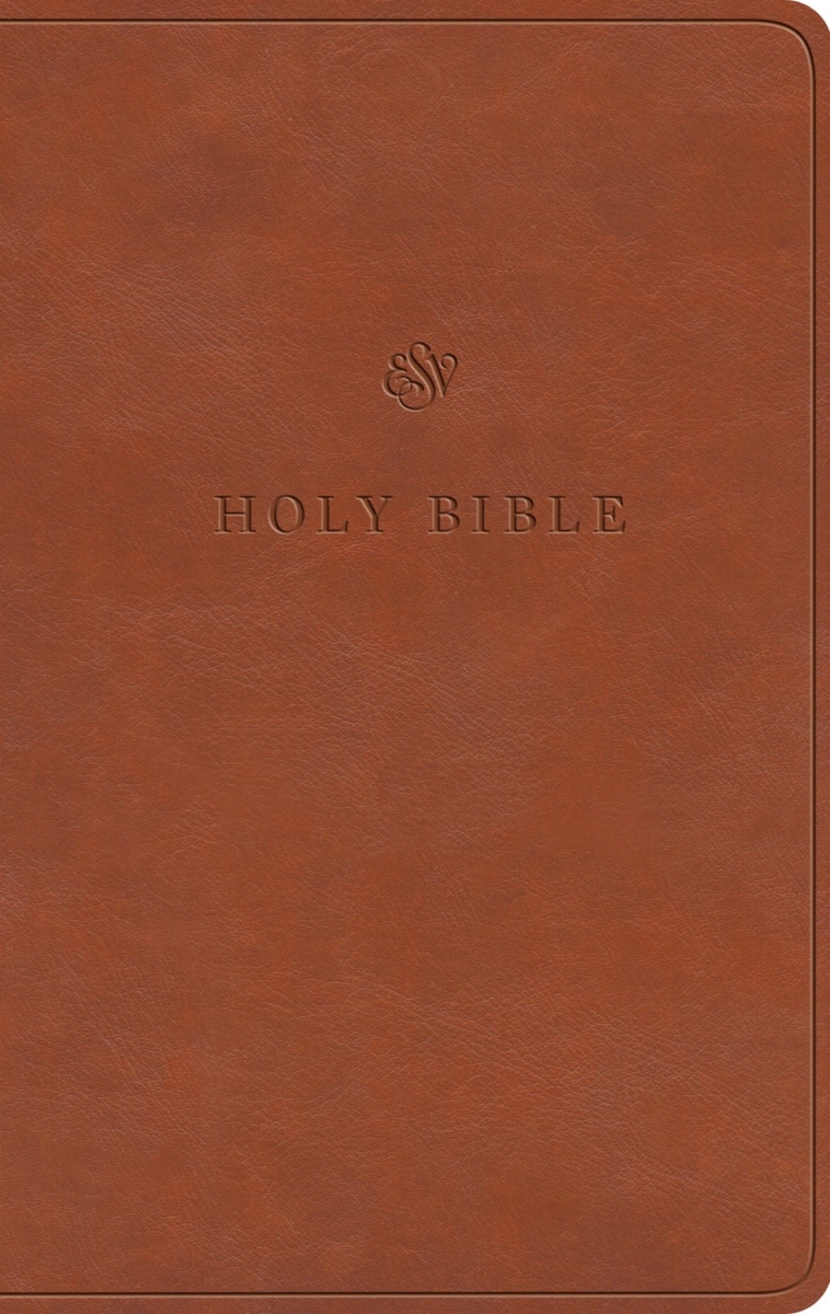 471202 ESV Value Thinline Bible - English Saddle Trutone