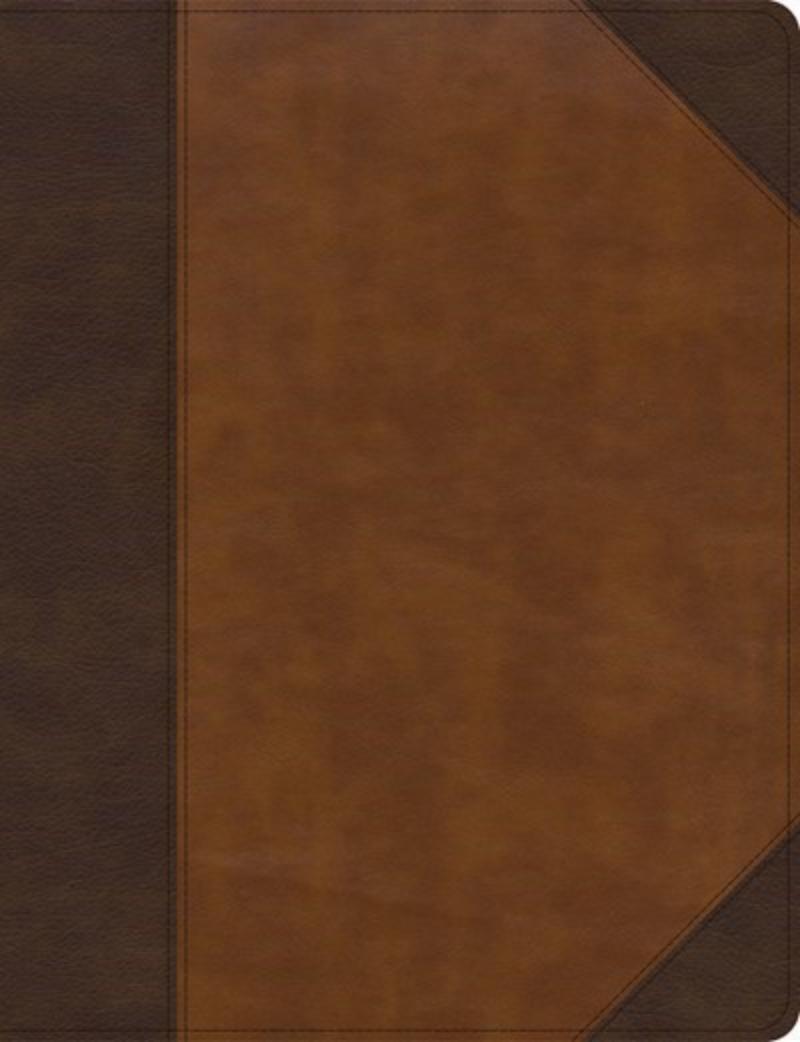 340705 KJV Notetaking Bible & Large Print Edition - Brown & Tan LeatherTouch