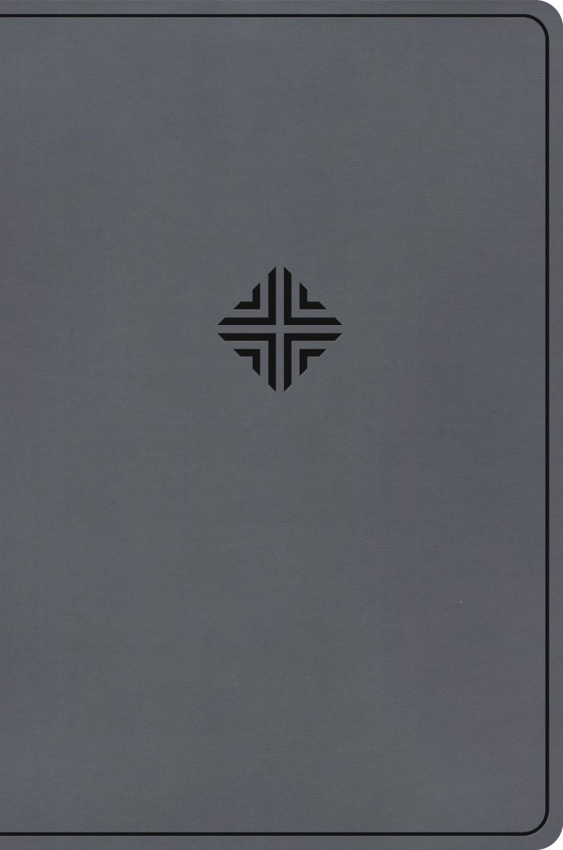 351660 CSB Large Print Thinline Bible - Value Edition - Charcoal LeatherTouch