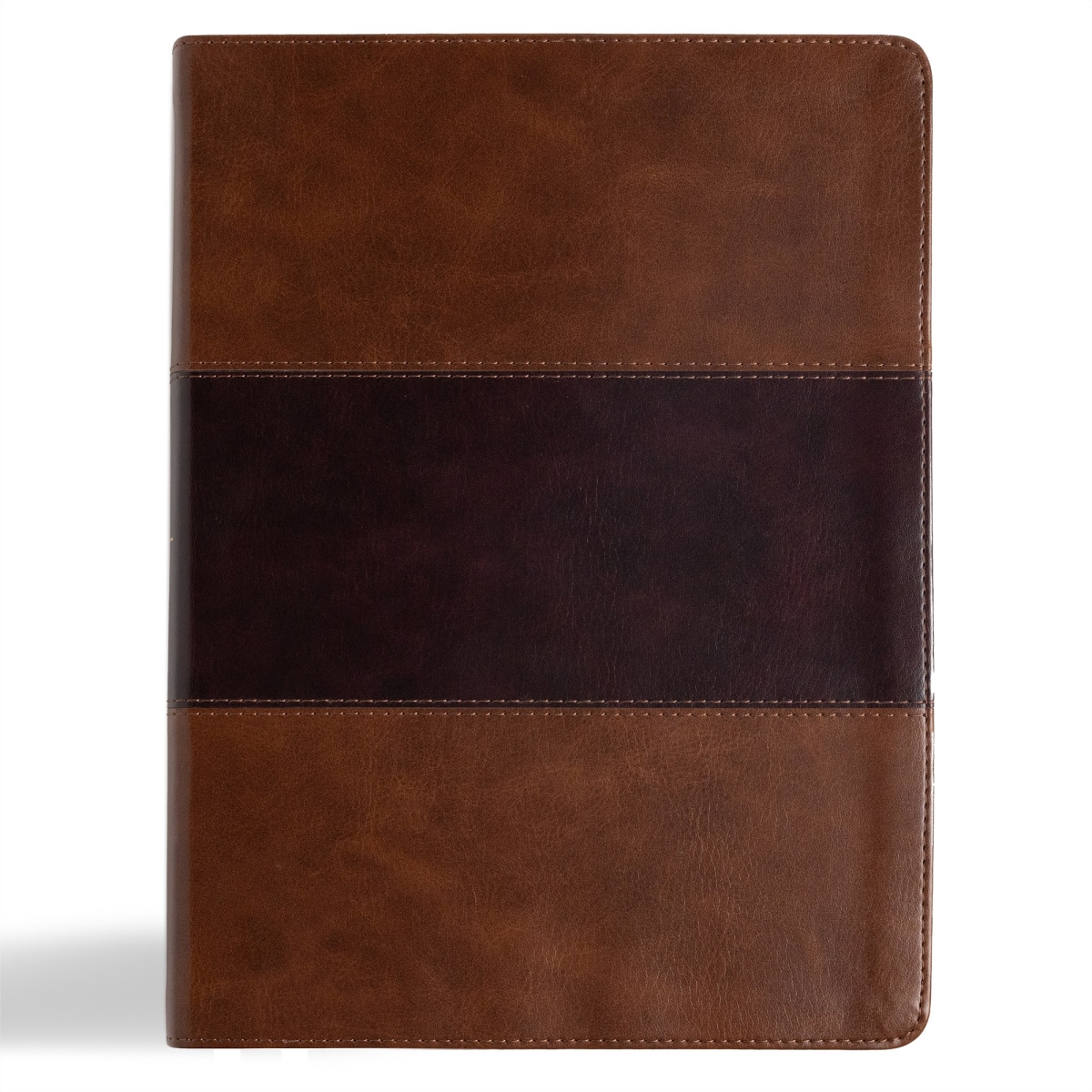 39959X KJV Study Bible & Large Print Edition Book - Saddle Brown Leathertouch