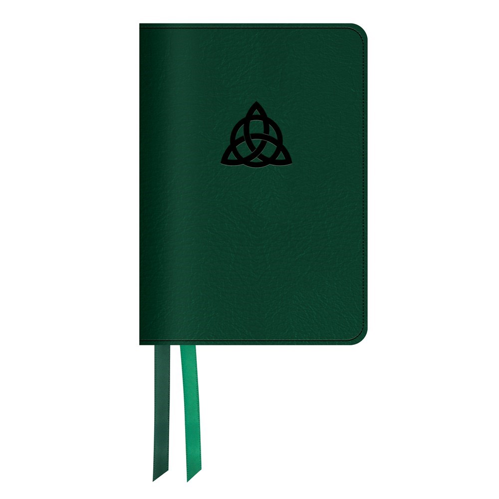 Steadfast Bibles 342581 LSB Legacy Standard Portable Paragraph Reference Bible - RL - Green Trinity Knot Paste-Down Faux Leather Indexed