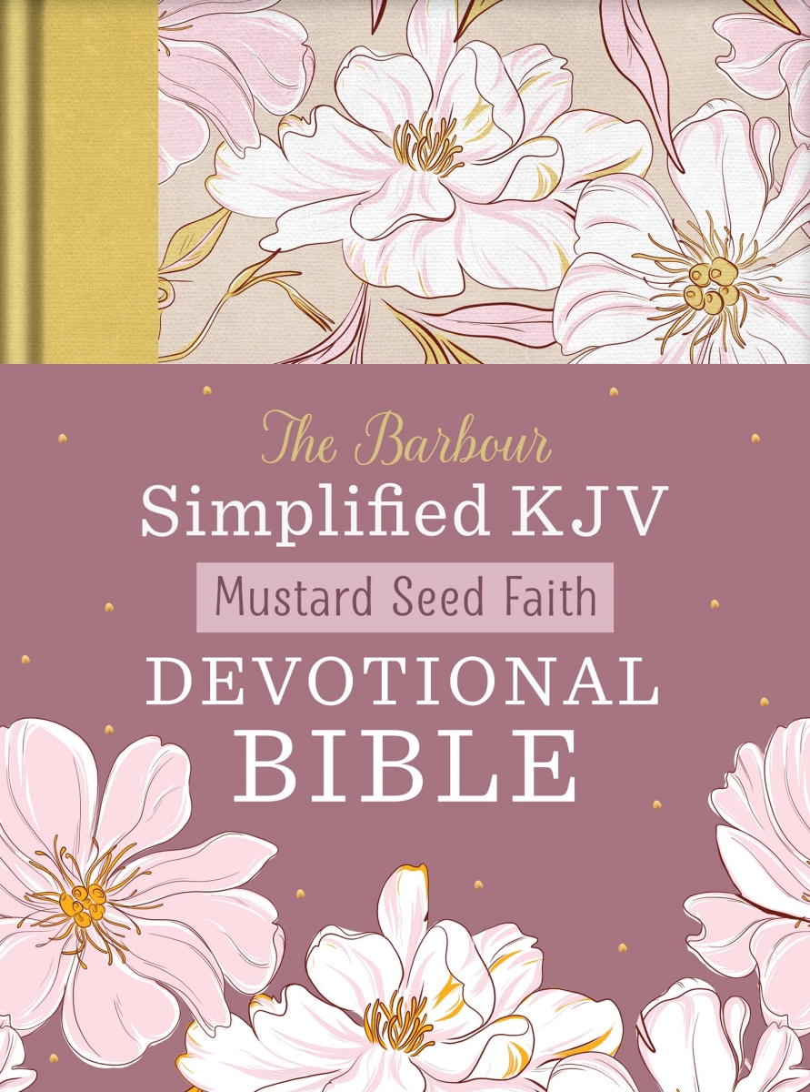 Barbour Publishing 349583 KJV Simplified Bible Mustard Seed Faith Devotional Bible - Floral Printed Hardcover