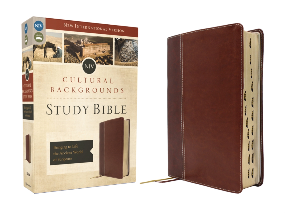 471666 NIV Cultural Backgrounds Study Bible - Context Changes Everything - Brown Leathersoft Indexed