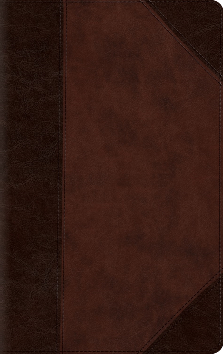 471126 ESV Large Print Compact Bible - RL - Brown & Walnut Portfolio Designtrutone