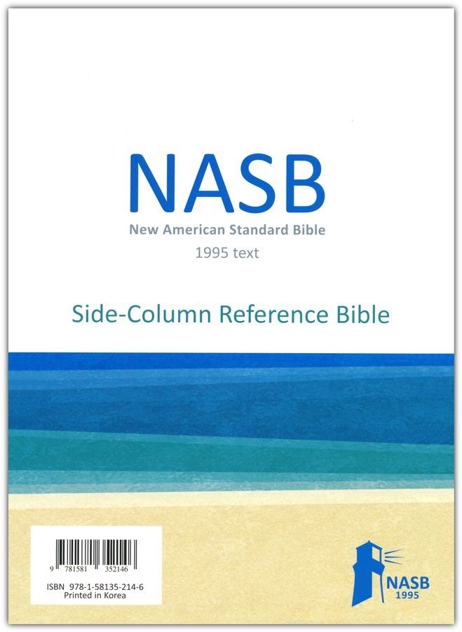 34706X Nasb 1995 Side - Column Reference Bible - Black Genuine Leather