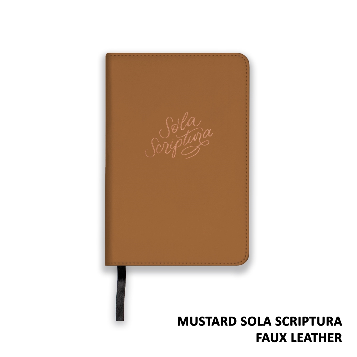 Steadfast Bibles 380968 LSB Legacy Standard Bible & Compact Edition - Mustard Solo Scriptura Paste - Down Faux Leather