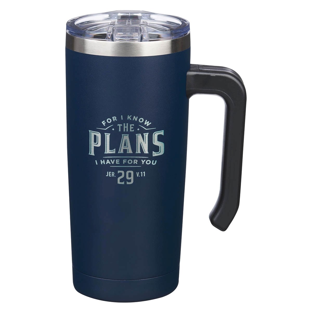 Picture of Christian Art Gifts 472188 Travel Mug - For I Know The Plans - Stainless Steel