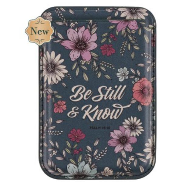 754123 Phone Wallet Magnetic Teal Be Still & Know Psalm 46.10