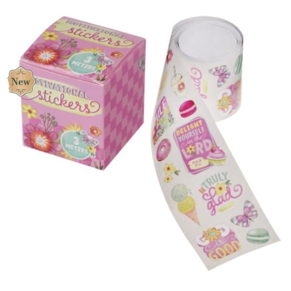 75410X Sticker Roll a Glad Heart Makes a Cheerful Face Proverb 15.13