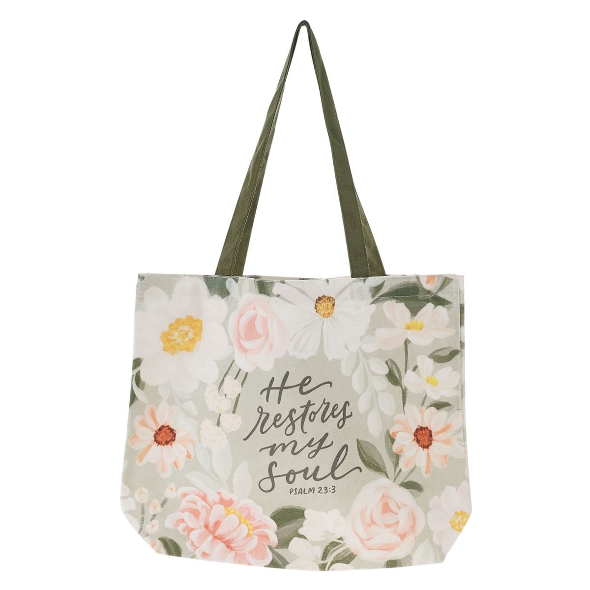 472256 Canvas Tote Bag - He Restores My Soul