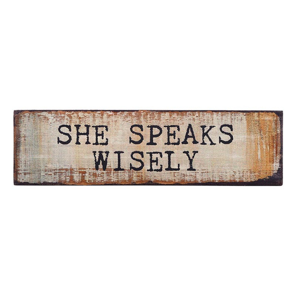 630686 6 x 1.75 in. Speaks Wisely Mini Stick Sign
