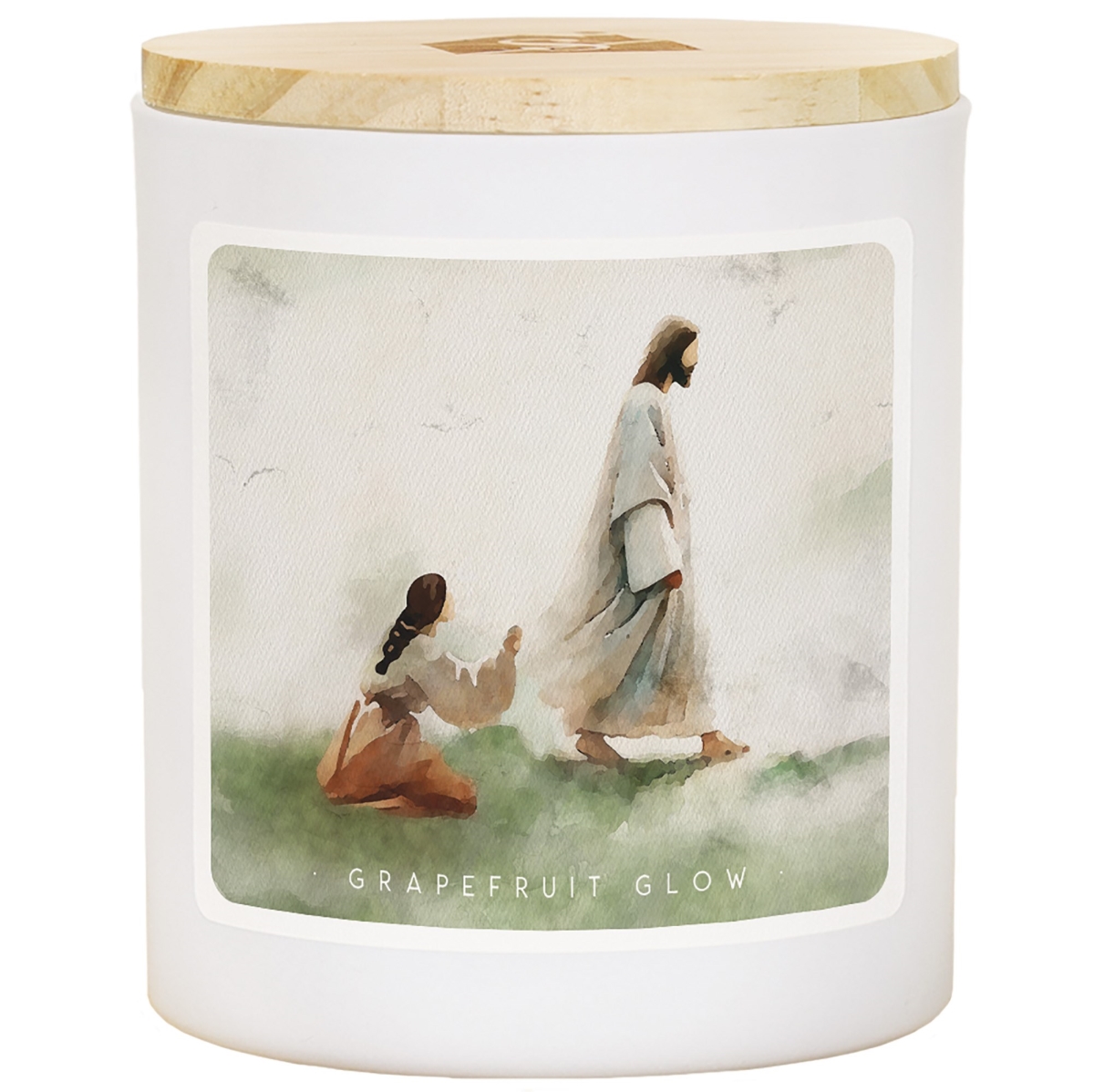 470505 11 oz Jesus Healed Woman-Grapefruit Glow Candle - 2 Wick
