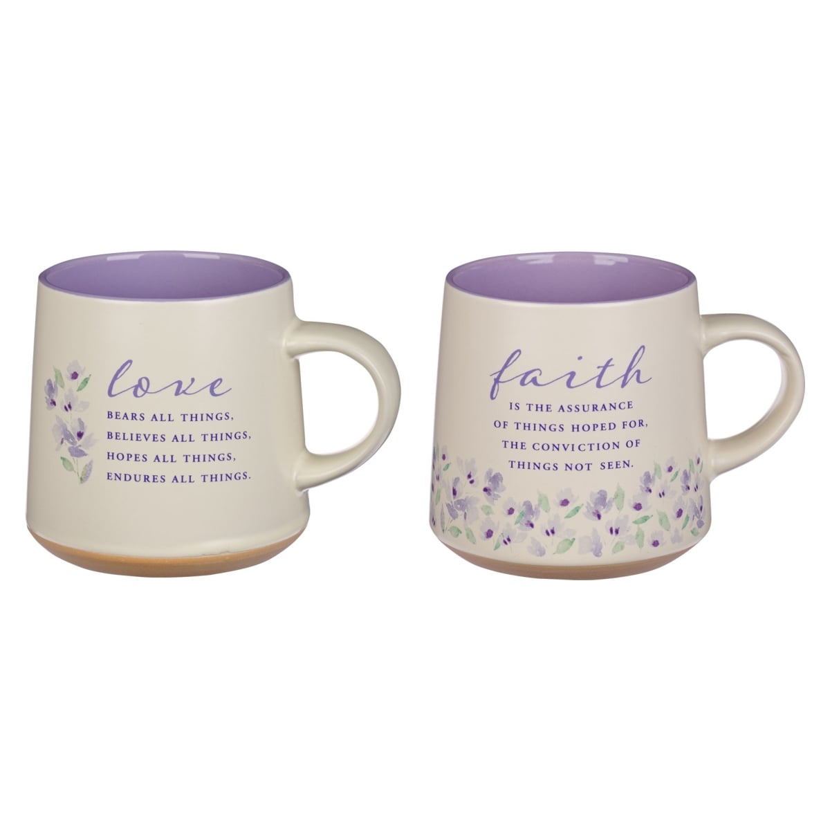 224645 Faith & Love with Scripture Mug Set - Set of 2
