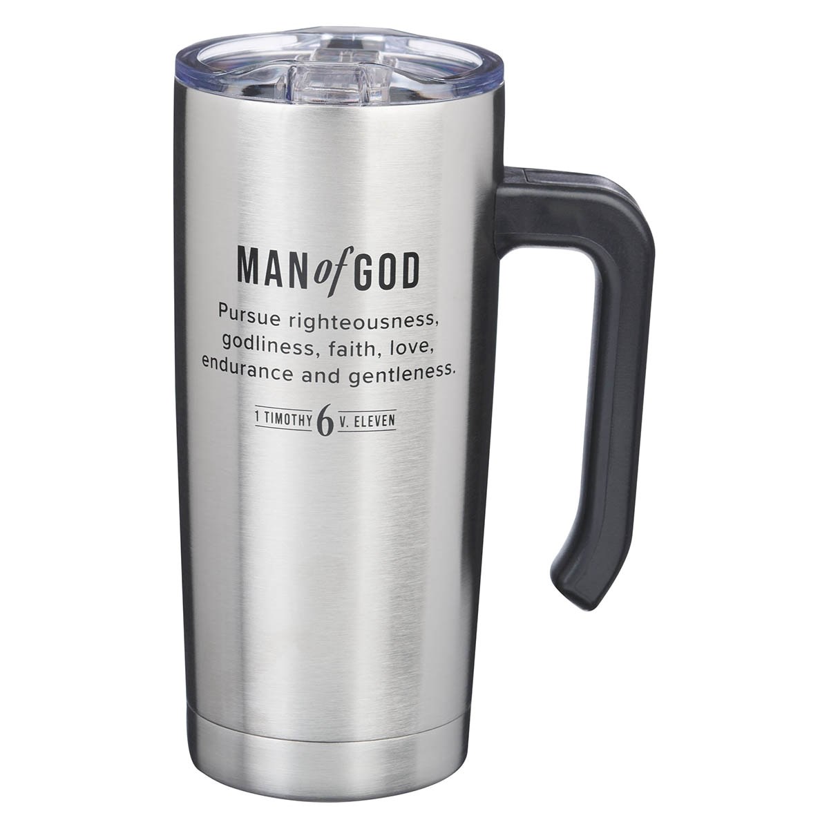 Picture of Christian Art Gifts 472189 Travel Mug - Man of God - Stainless Steel