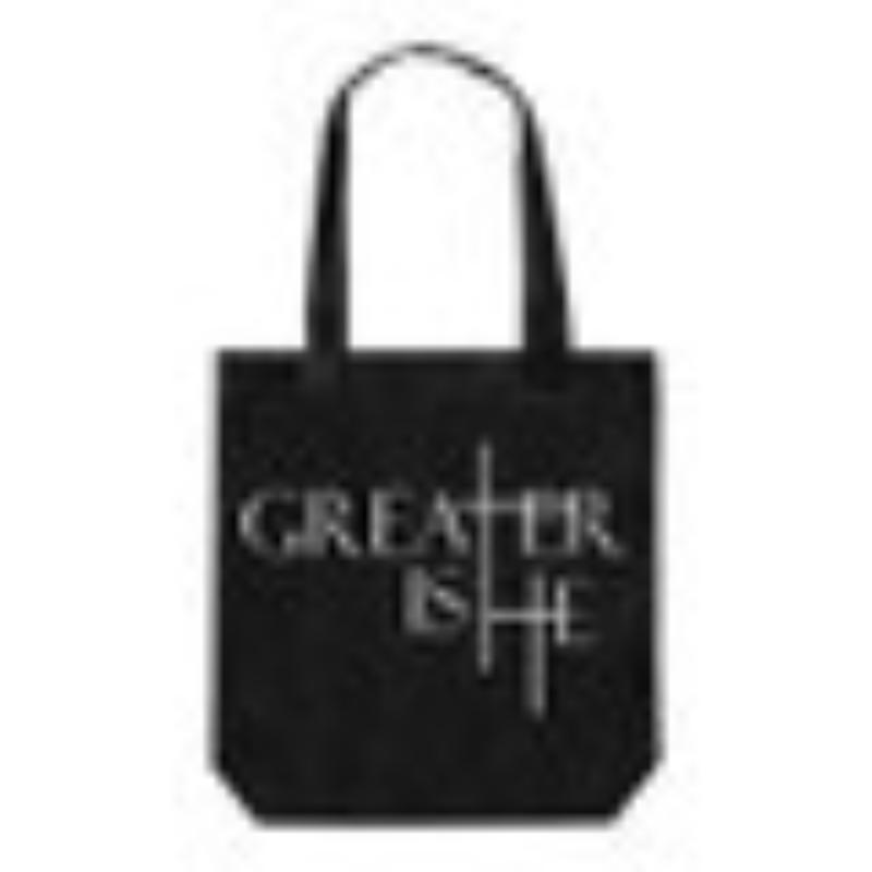 630487 Canvas Tote - Greater Is He - 14 x 16 in.