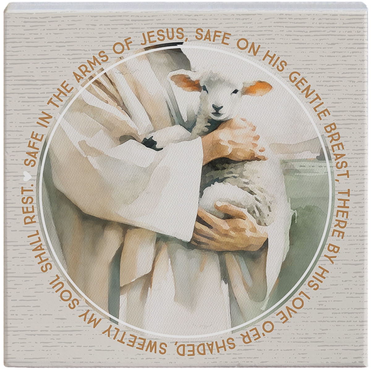 471495 5.25 x 5.25 in. Small Talking Square Safe in The Arms Wall Decorations
