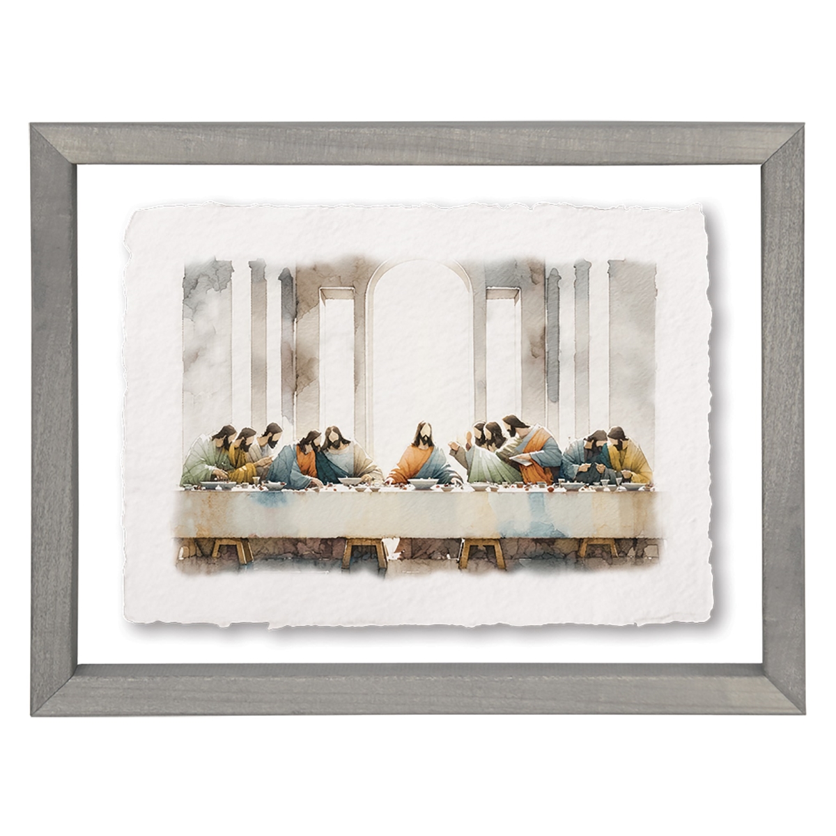 470522 Floating Art Rectangle - Last Supper Art - 11 x 14 in.