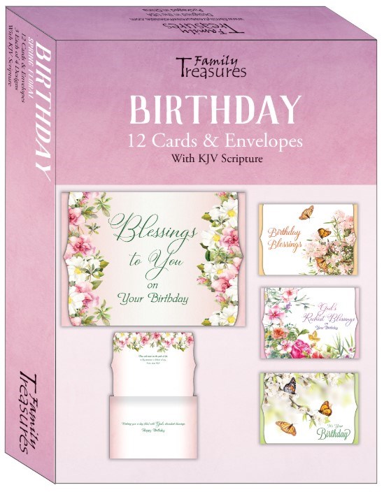 480300 Boxed Card - Birthday - Spring Floral - Box of 12