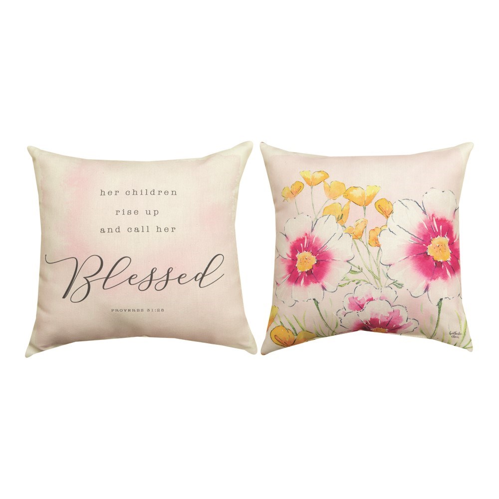 403778 Pillow - Her Children Rise Up - 12 x 12 in.