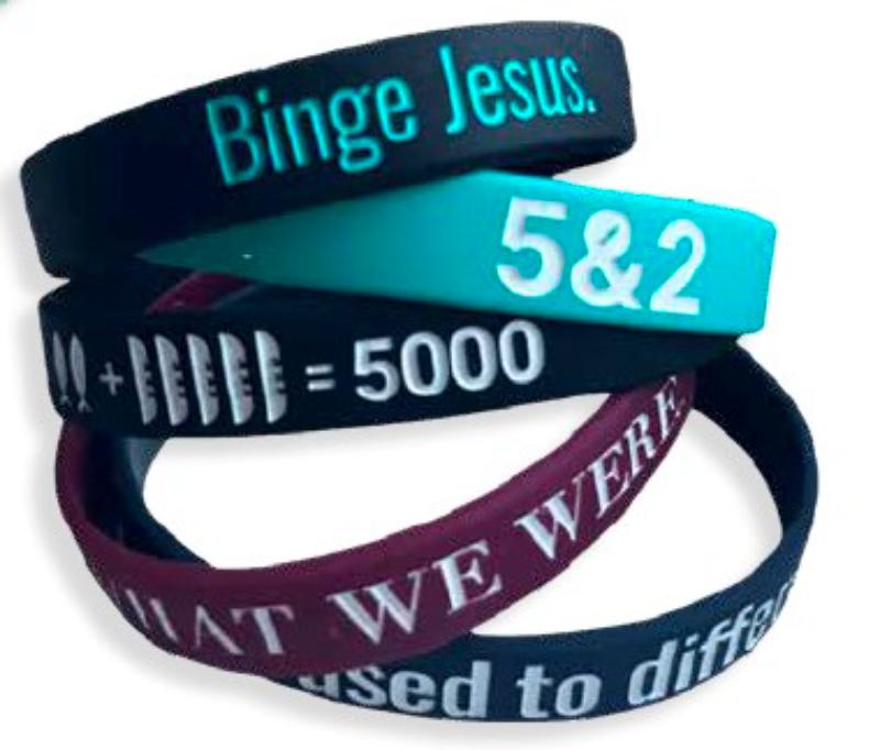 66949X Wristband -  Sayings - Pack of 4 - Assorted Color
