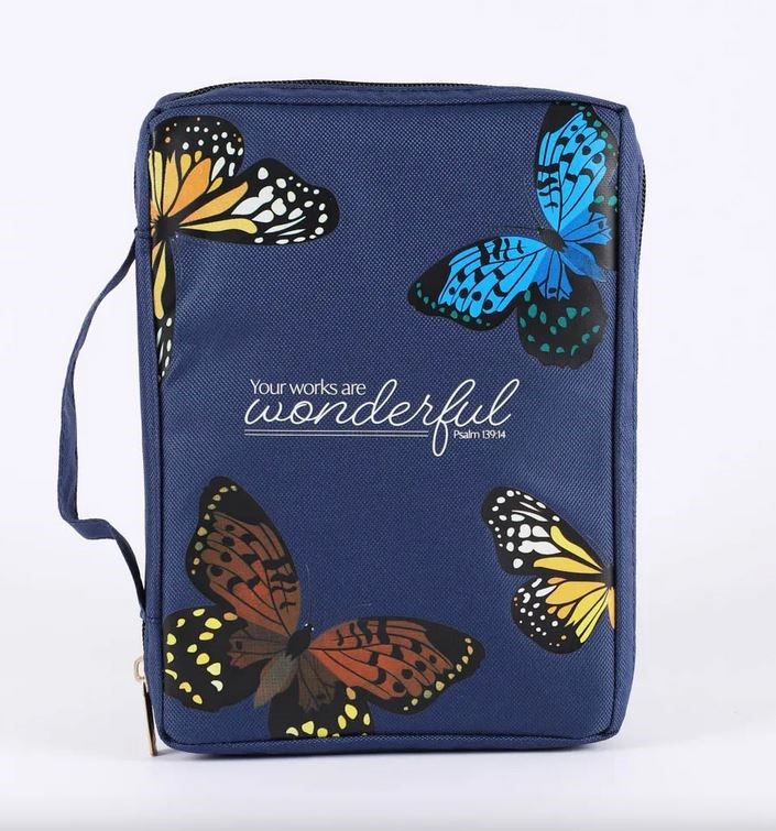 351879 Bible Cover - Butterflies & Wonderful - Large
