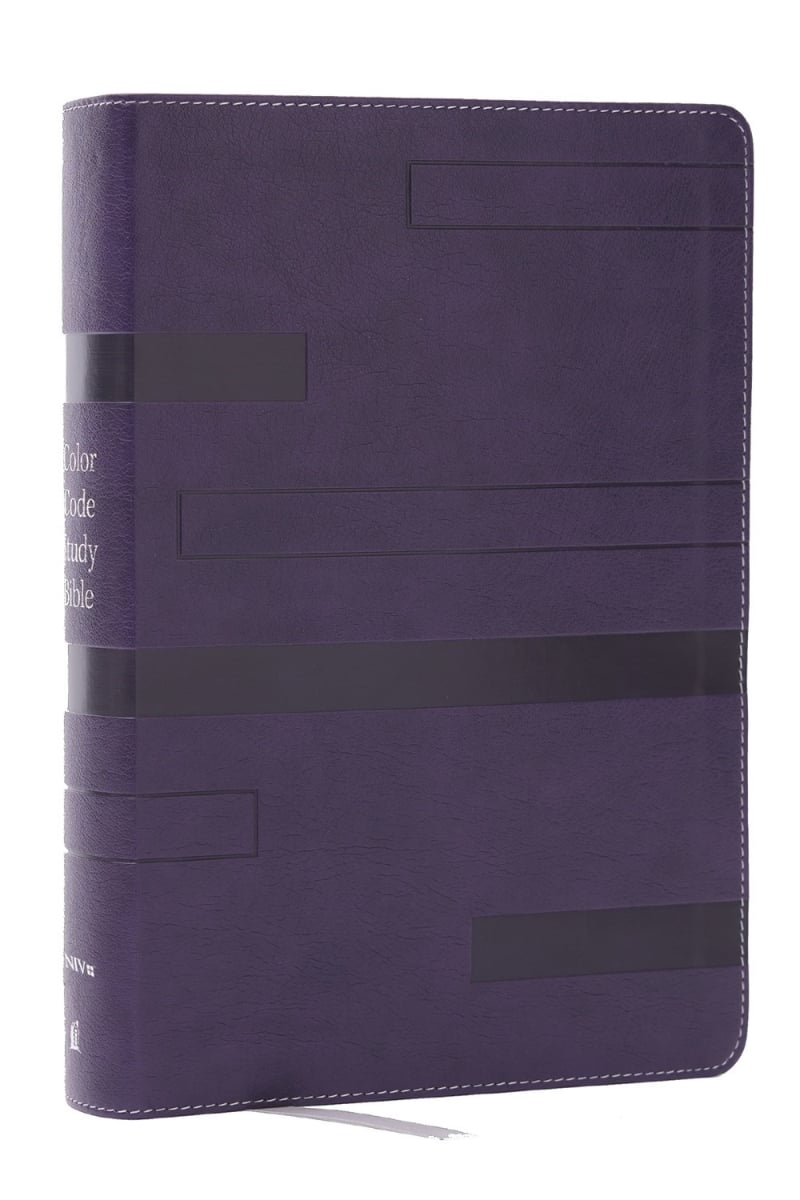 70880X NIV Color Code Study Bible - Comfort Print - Purple Leathersoft