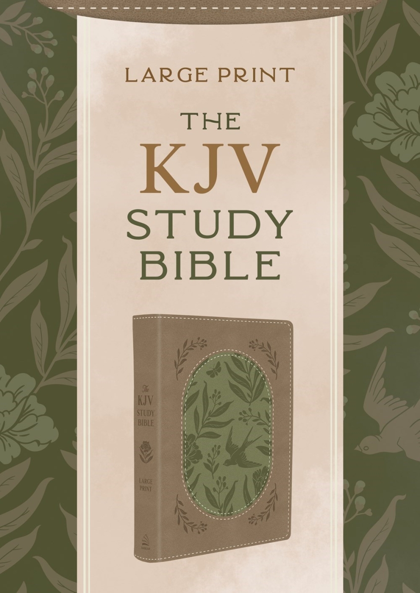 Barbour Publishing 340617 KJV Study Bible-Large Print-Olive Branches Dicarta Book
