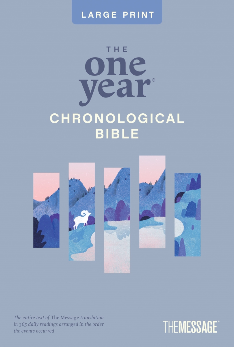 463072 The Message The One Year Chronological Thinline Large Print Bible - Softcover