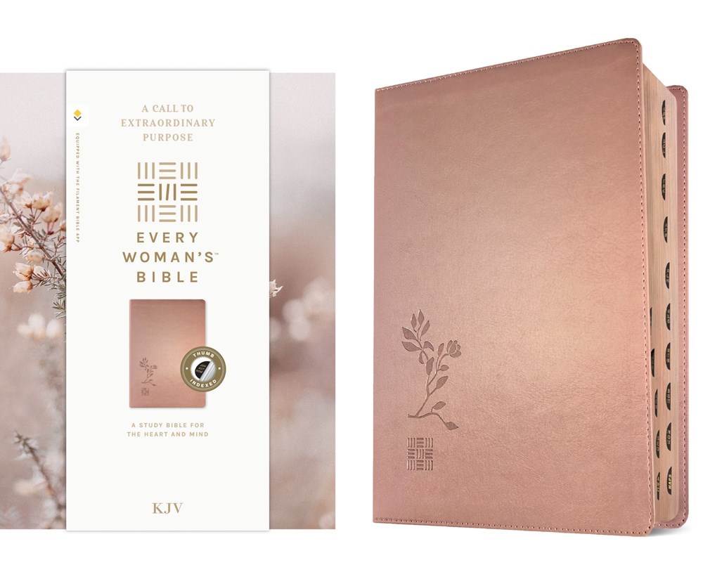 561734 KJV Every Womans Bible Filament Enabled-Rose Gold Leatherlike Indexed