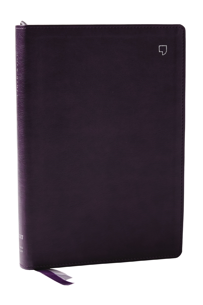 471545 NET Bible Large Print Thinline with Cross References - Comfort Print - Purple Leathersoft