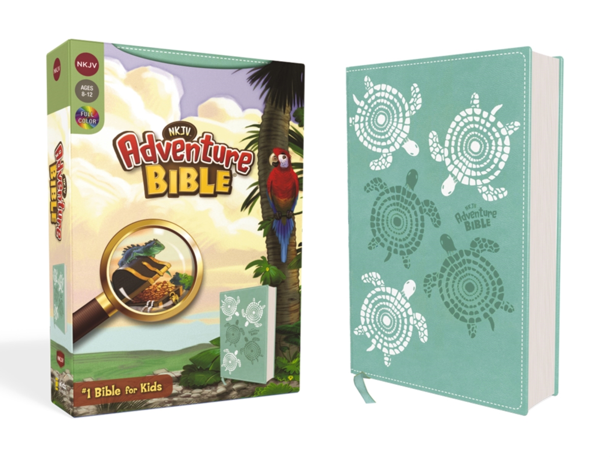 319951 NKJV Adventure Bible - Full Color - Teal Leathersoft