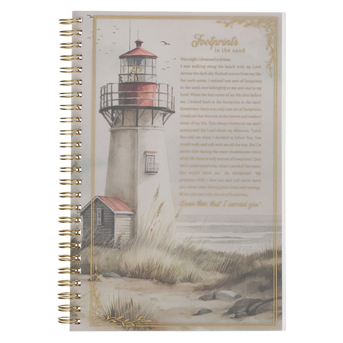 368612 Notebook Wirebound - Lighthouse Footprints