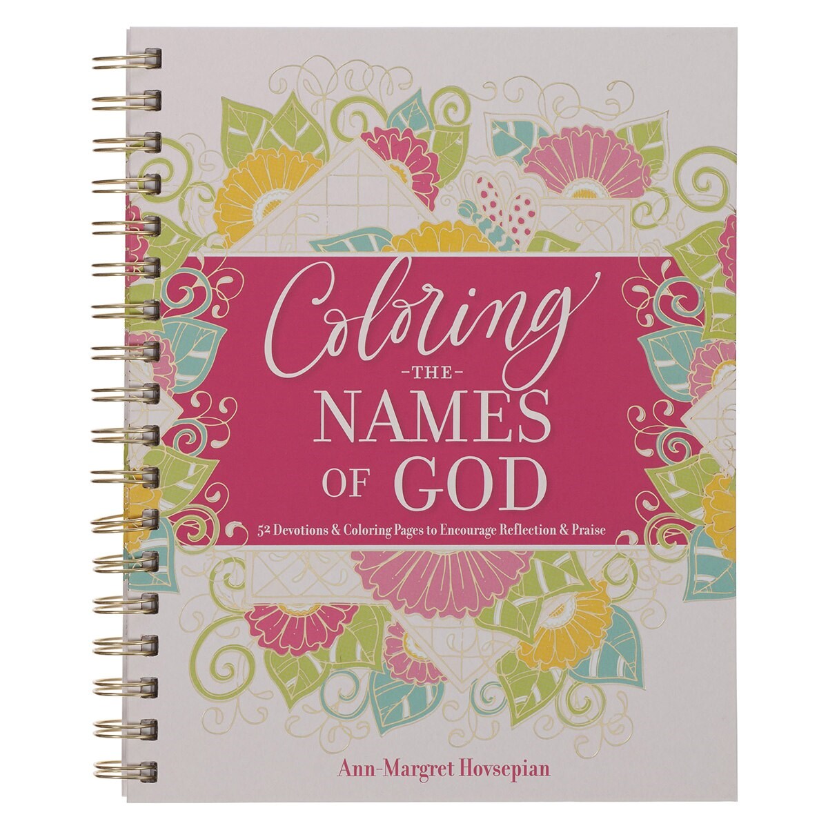 348497 Devotional Gift Book - Coloring Devotional Names of God - Wirebound