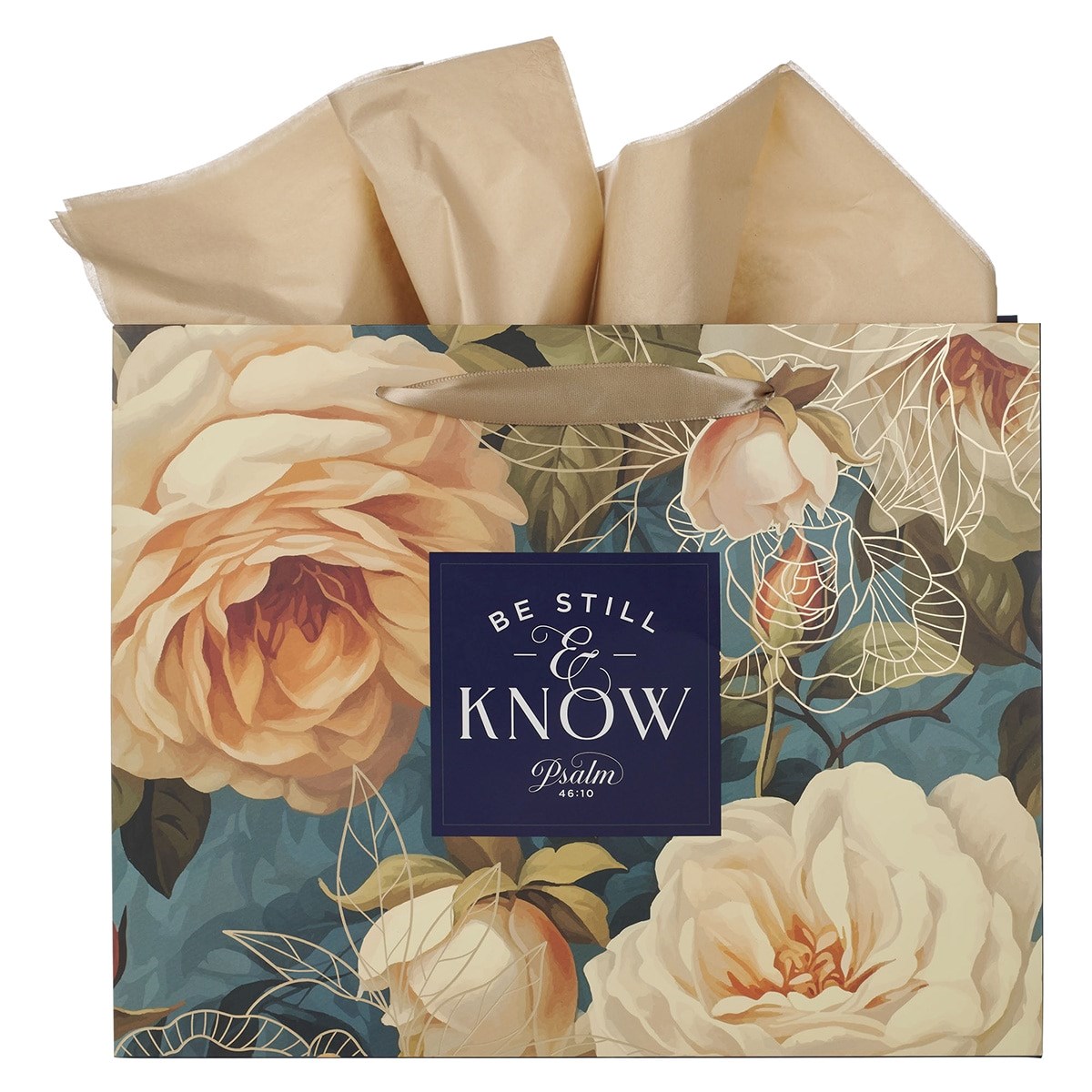 368574 Gift Bag - Large Landscape - Be Still Ps. 46-10