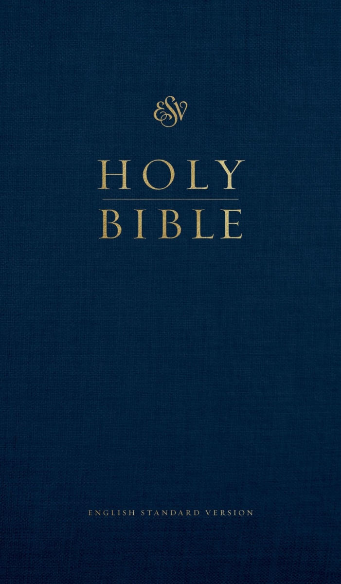348375 ESV Large Print Church Bible - Blue Hardcover