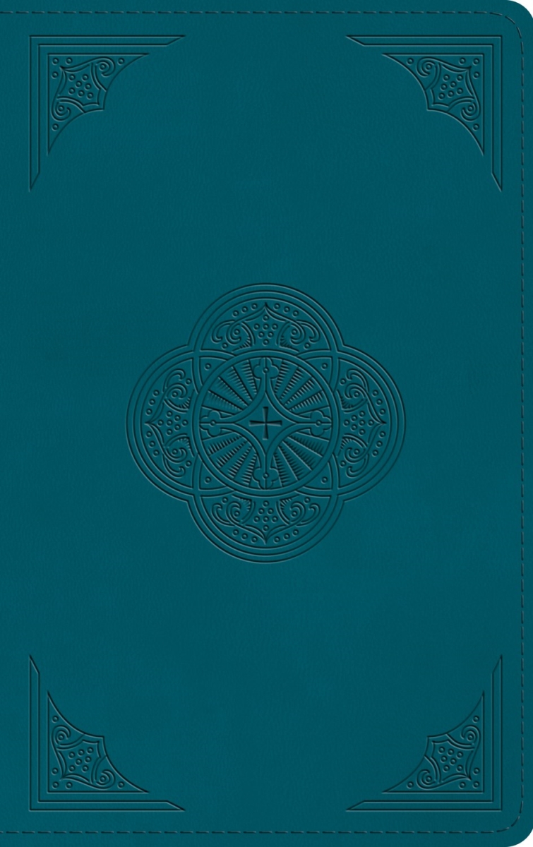 471176 ESV Thinline Bible - Rl - Deep Teal Rotunda Design Trutone