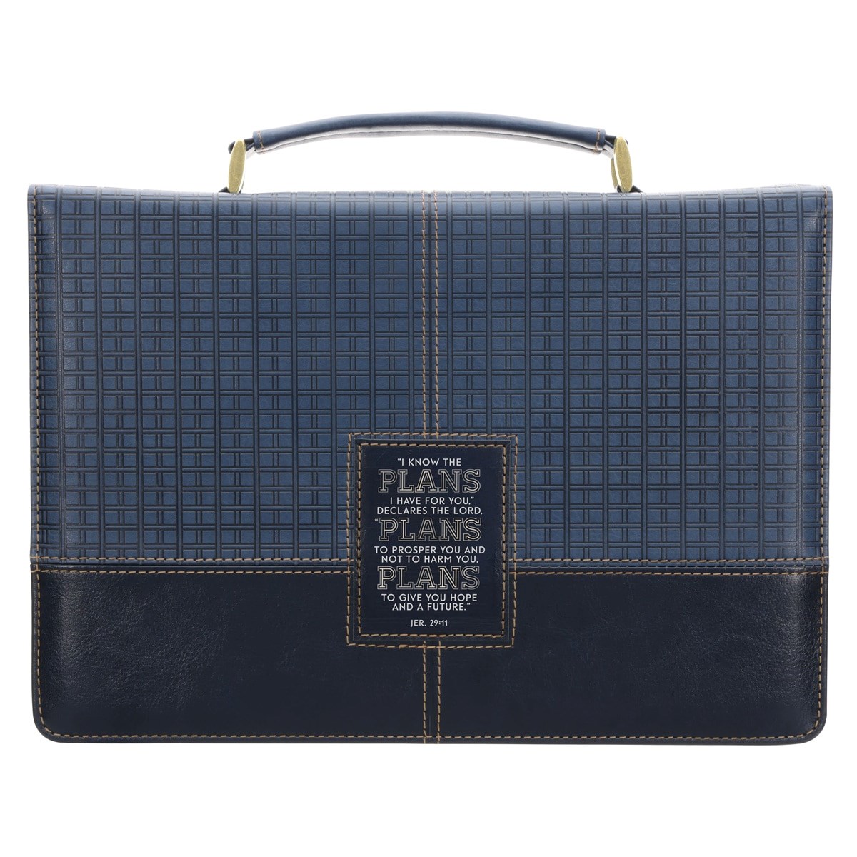471757 Bible Cover - Classic - Grad Plans Jer. 29-11 - Navy - Large