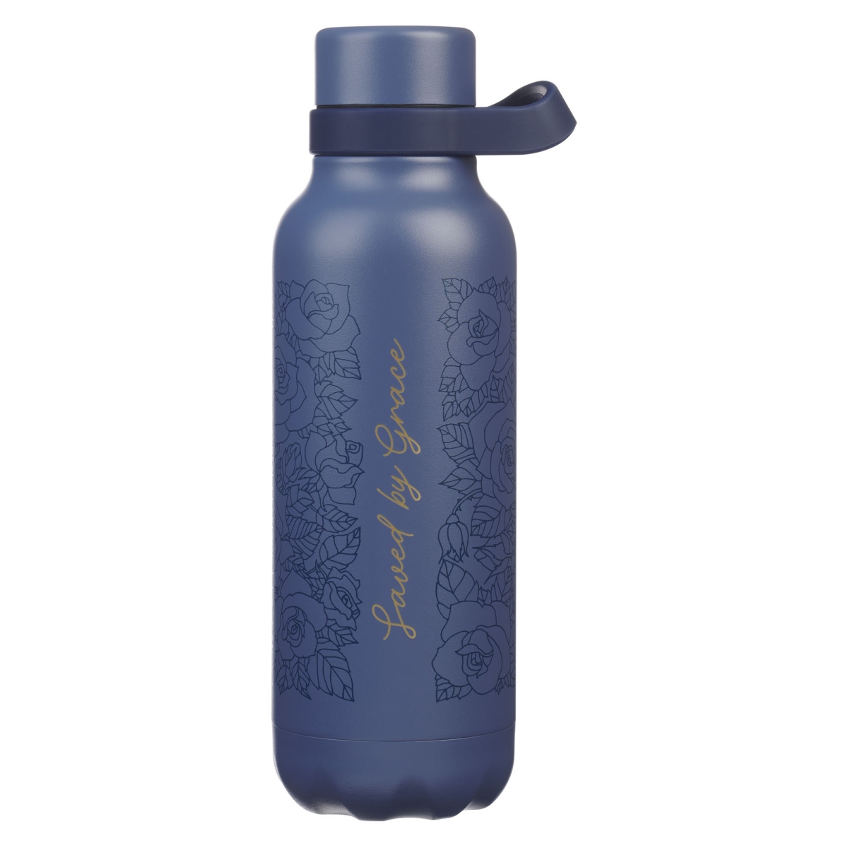 Picture of Christian Art Gifts 472180 Water Bottle - Stainless Steel - Saved by Grace