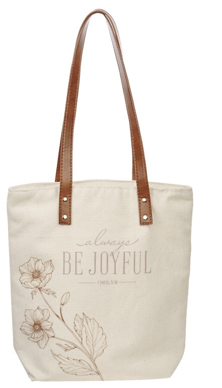 754112 Canvas Be Joyful 1 Thess. 5-16 Tote Bag