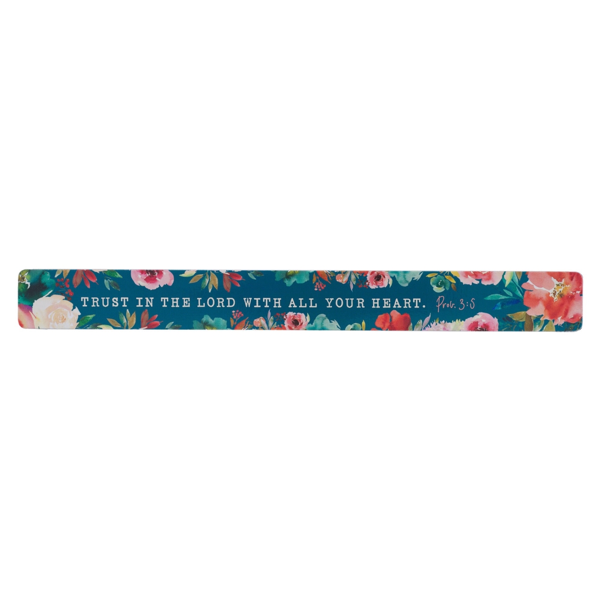 285453 Trust in The Lord Prov. 3-5 Magnetic Strip - Blue Floral - Pack of 6