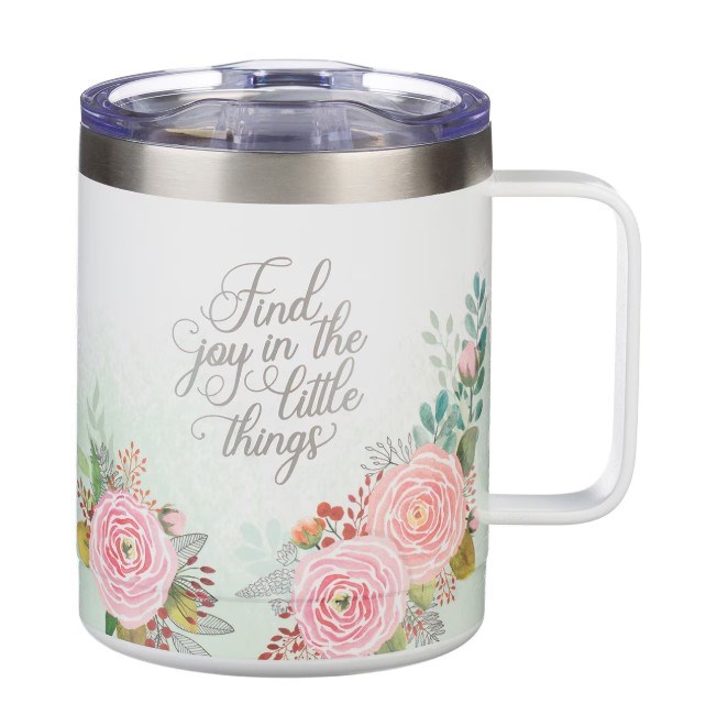 Picture of Christian Art Gifts 472260 11 oz Camp Style A Grateful Heart Stainless Steel Travel Mug