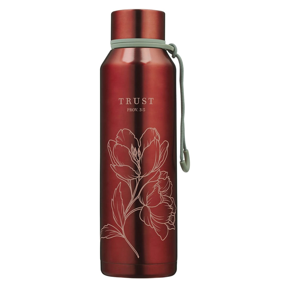 Picture of Christian Art Gifts 472300 Water Bottle - Stainless Steel - Trust - Molted Blush - 24 oz