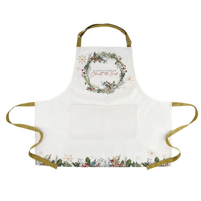 Picture of CB Gift 630600 Apron - O Come Let Us Adore Him Christ The Lord
