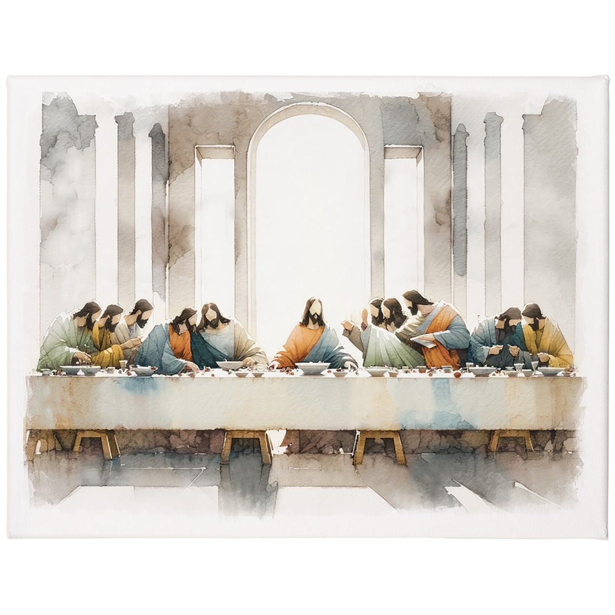 470532 Wrapped Canvas - Last Supper Act - 17 x 13 in.